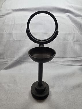 Candle Holder Cast-Iron Magnifying Glass Optical Reflector Ring See Description
